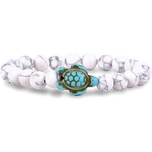 Sea Turtle Tracking Bracelet, Elastic, supports the Sea Turtle Conservancy White